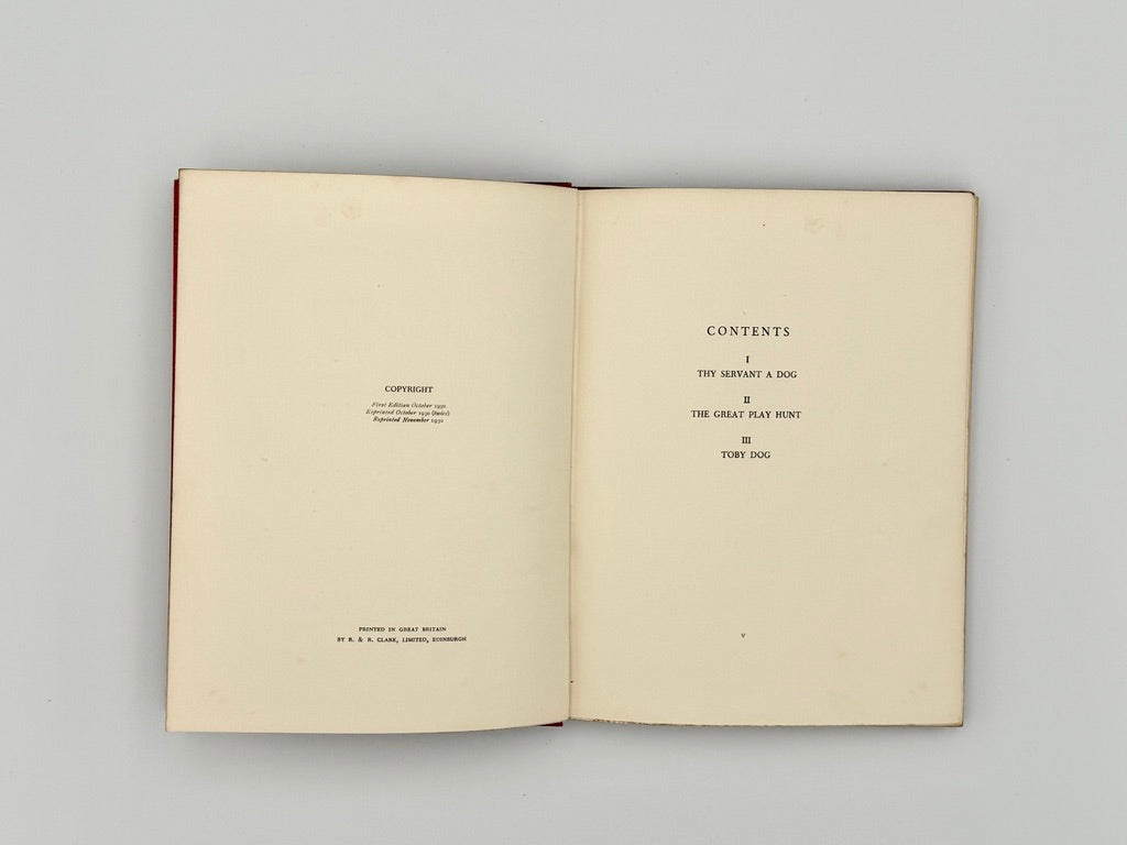 Rudyard Kipling - Thy Servant a Dog - Macmillan & Co., 1928 first edition