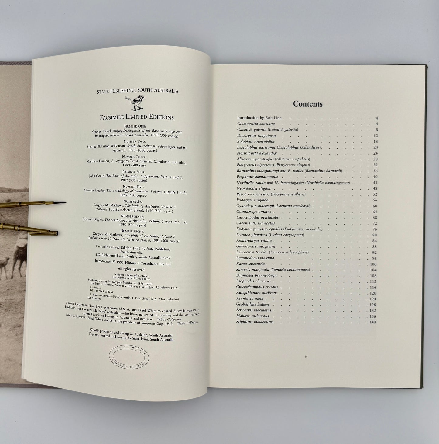 Gregory M. Mathews' - The Birds of Australia - S. A. White Collection (Number 108 of 500)