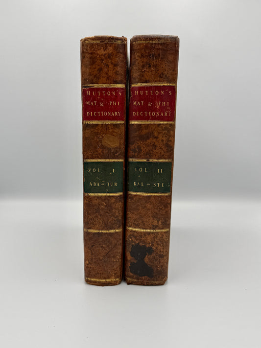 Charles Hutton's - A Mathematical and Philosophical Dictionary (1795 & 1796)