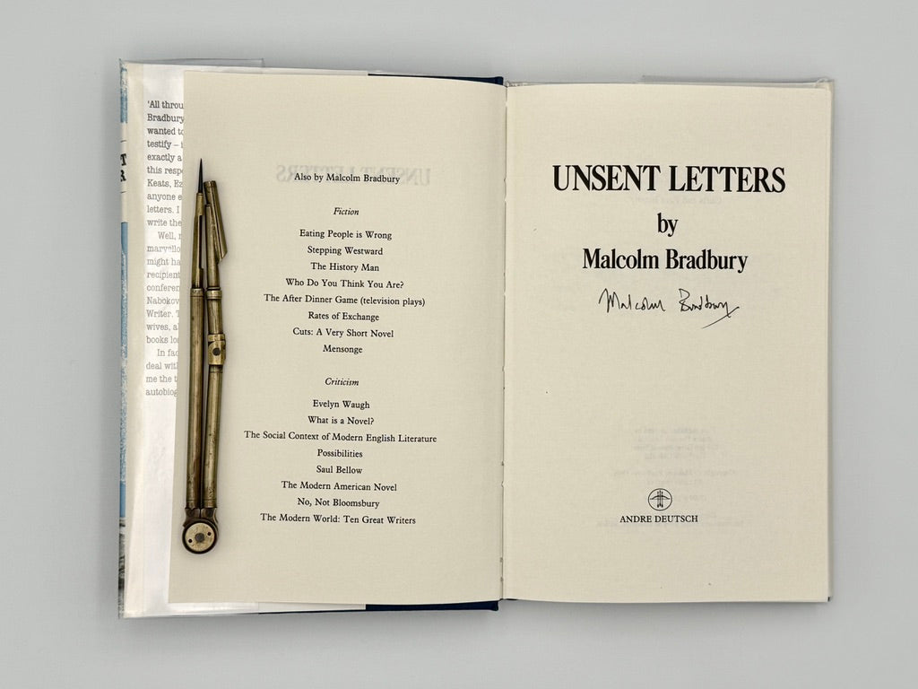 SIGNED UK 1st Edition - Unsent Letters - Malcolm Bradbury - Hardcover (1988)