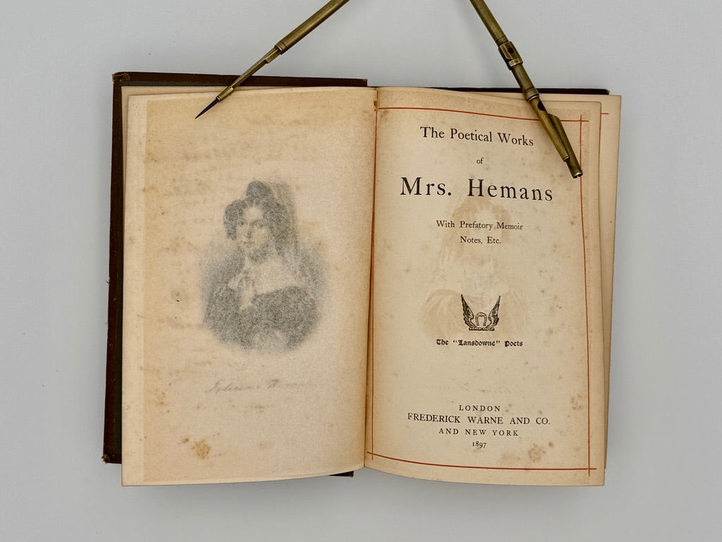 Felicia Hemans - The Poetical Works of Mrs. Hemans - Frederick Warne & Co., London and New York, in 1897