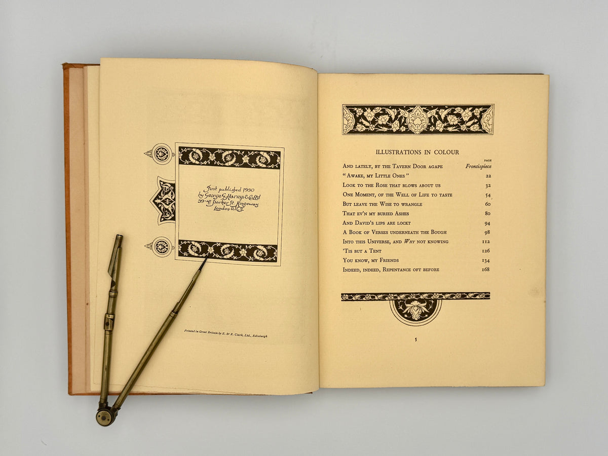 FITZGERALD, Edward - Rubáiyát of Omar Khayyám - Illustrated First Edition (1930)