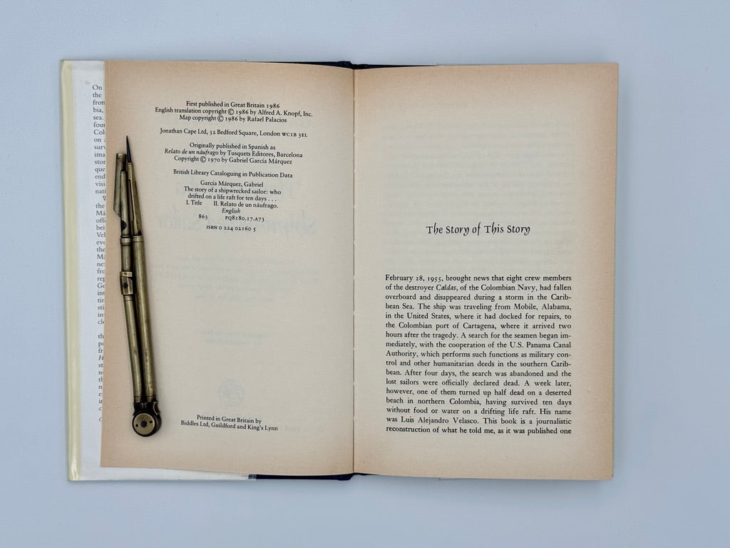 Gabriel Garcia Marquez - Story of a Ship Wrecked Sailor - UK 1st Edition (1986)