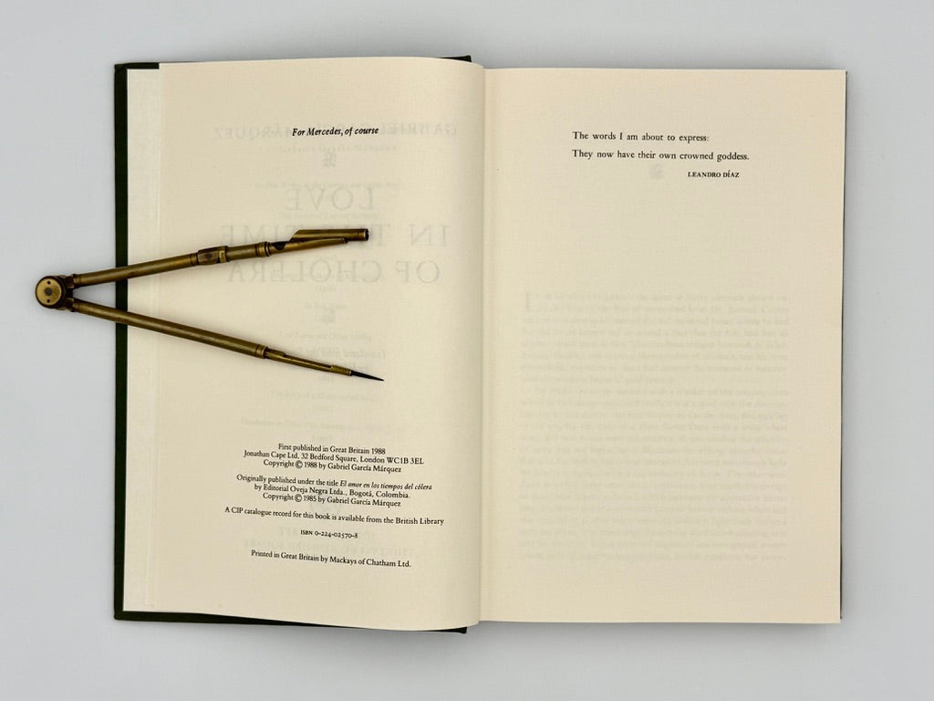 Gabriel García Marquez - Love in the Time of Cholera - First UK Edition 1988