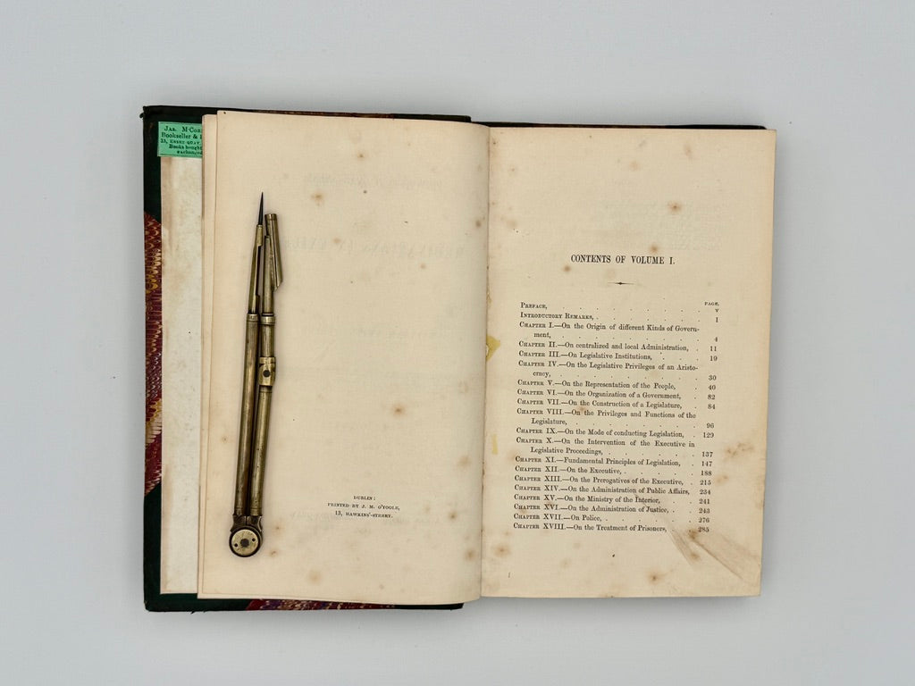 O'BRIEN, William Smith - Principles of Government - First Edition (1856)