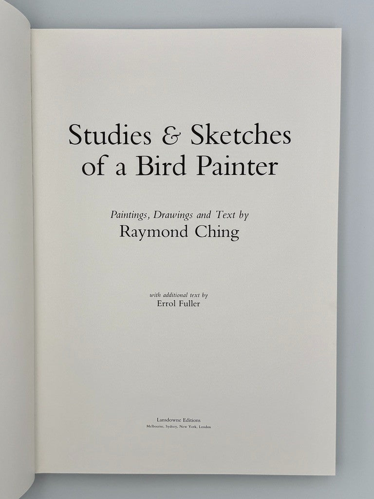 Studies & Sketches of a Bird Painter by Errol Fuller and Raymond Ching (1981)2