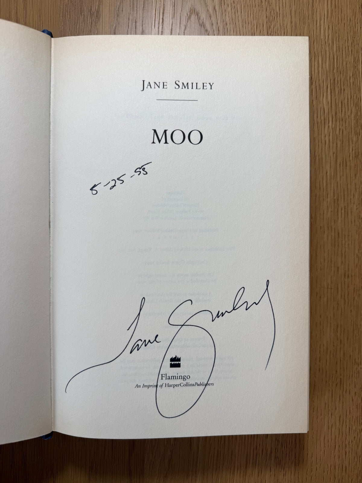 SIGNED UK 1st Edition - Moo – Jane Smiley - Hardcover (1995)3