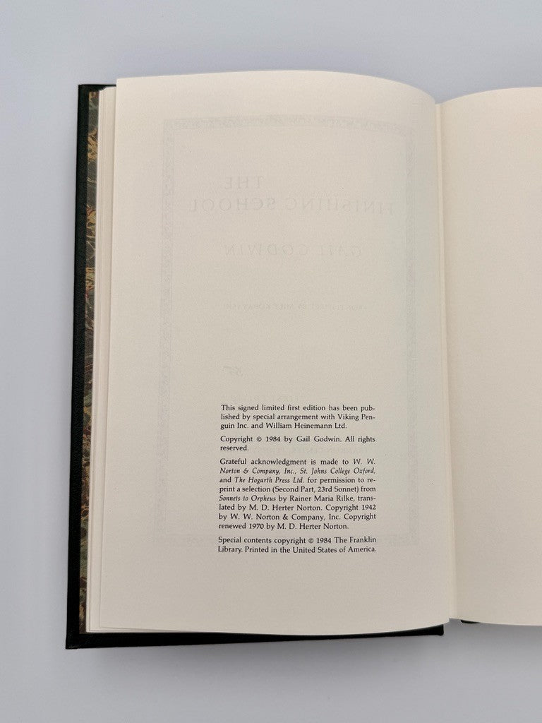 Gail Godwin - The Finishing School -Franklin Library Edition - 19845
