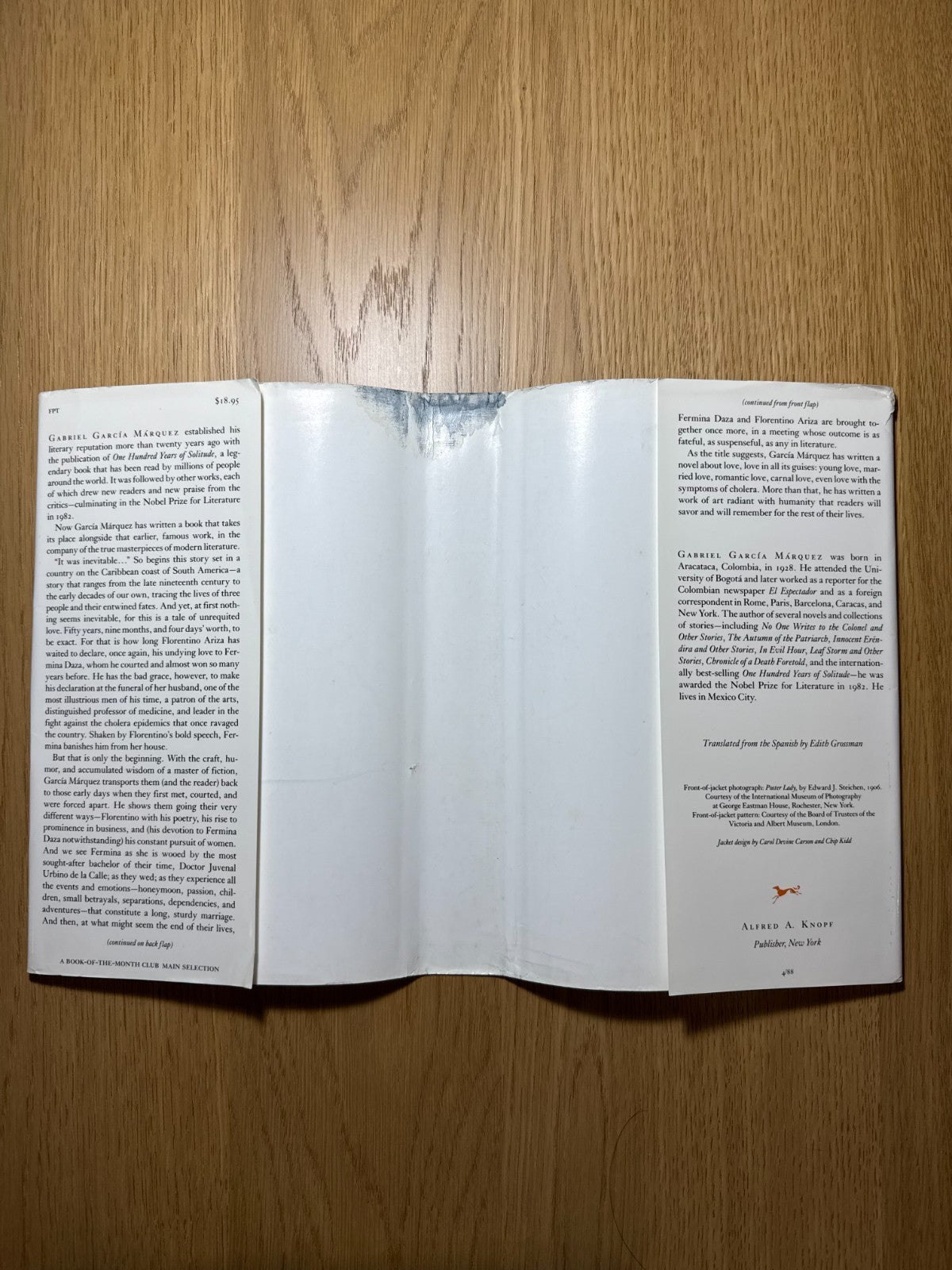 Love in the Time of Cholera – Gabriel García Márquez – US 1st edition/3rd print2