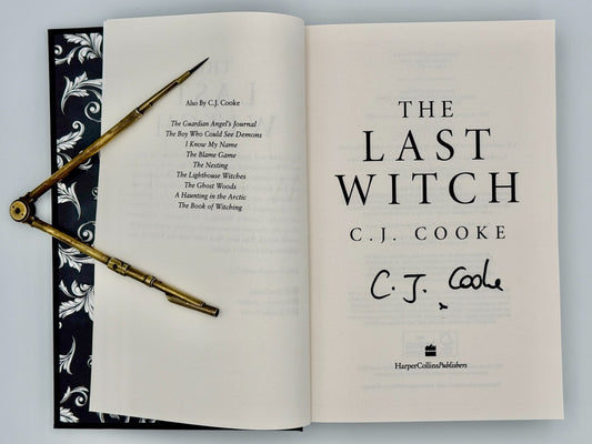 The Last Witch - C.J. Cooke - SIGNED UK First Edition 1st Print Hardcover - 20251