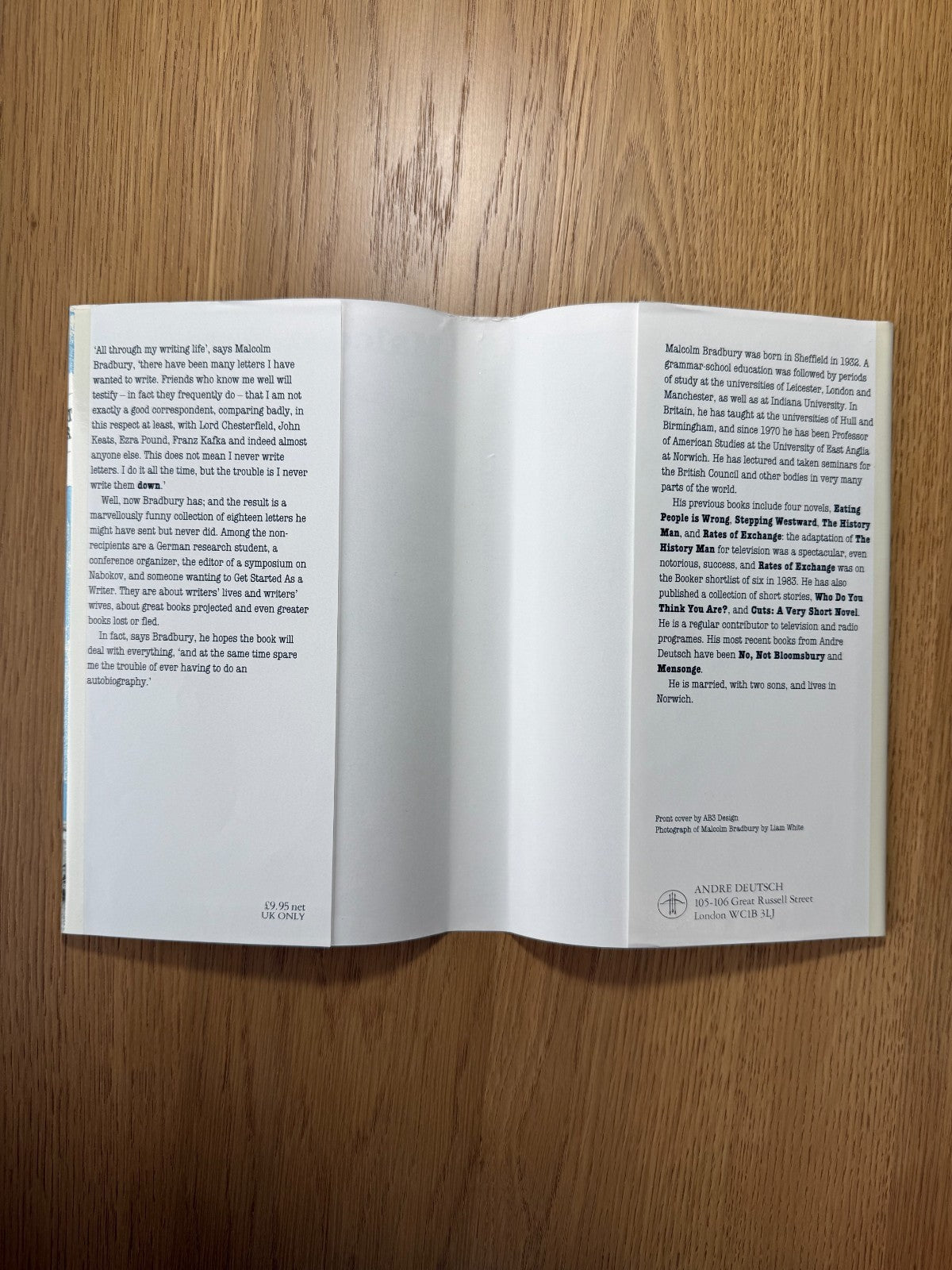 SIGNED UK 1st Edition - Unsent Letters - Malcolm Bradbury - Hardcover (1988)4