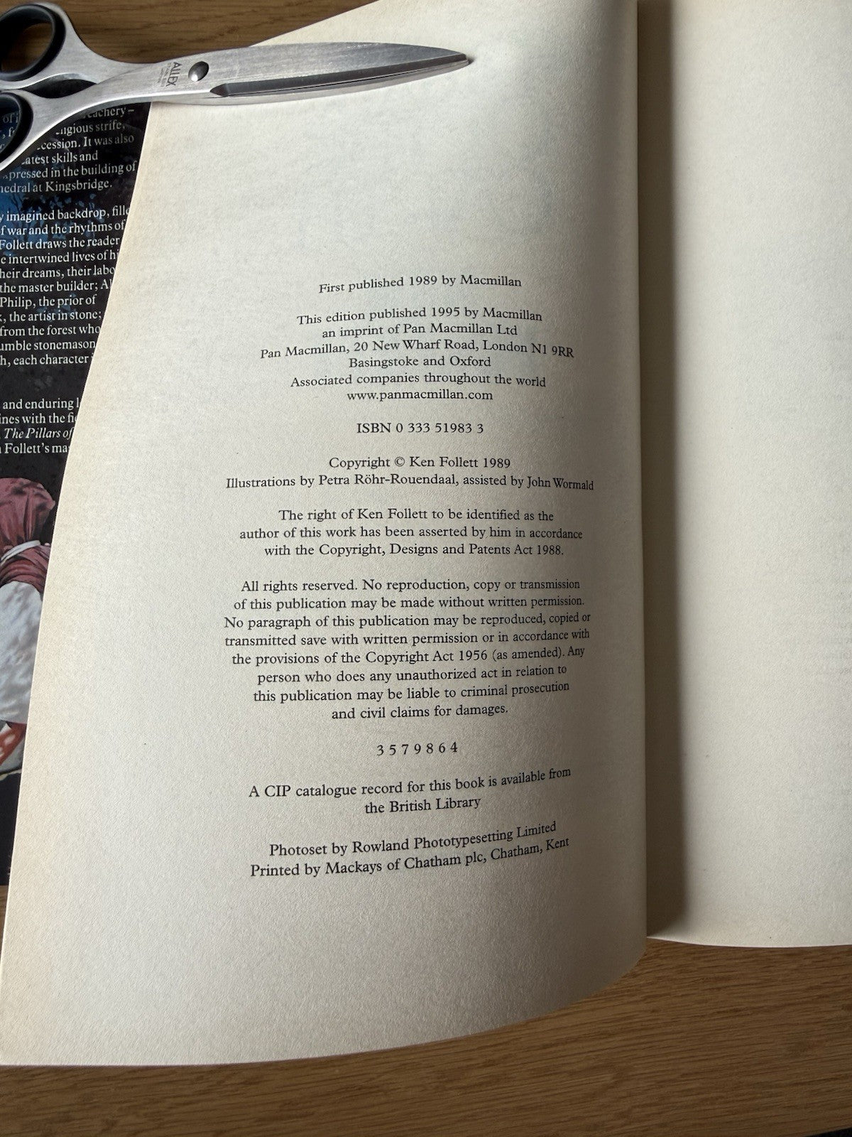 SIGNED later printing – The Pillars of the Earth – Ken Follett – Hardcover1