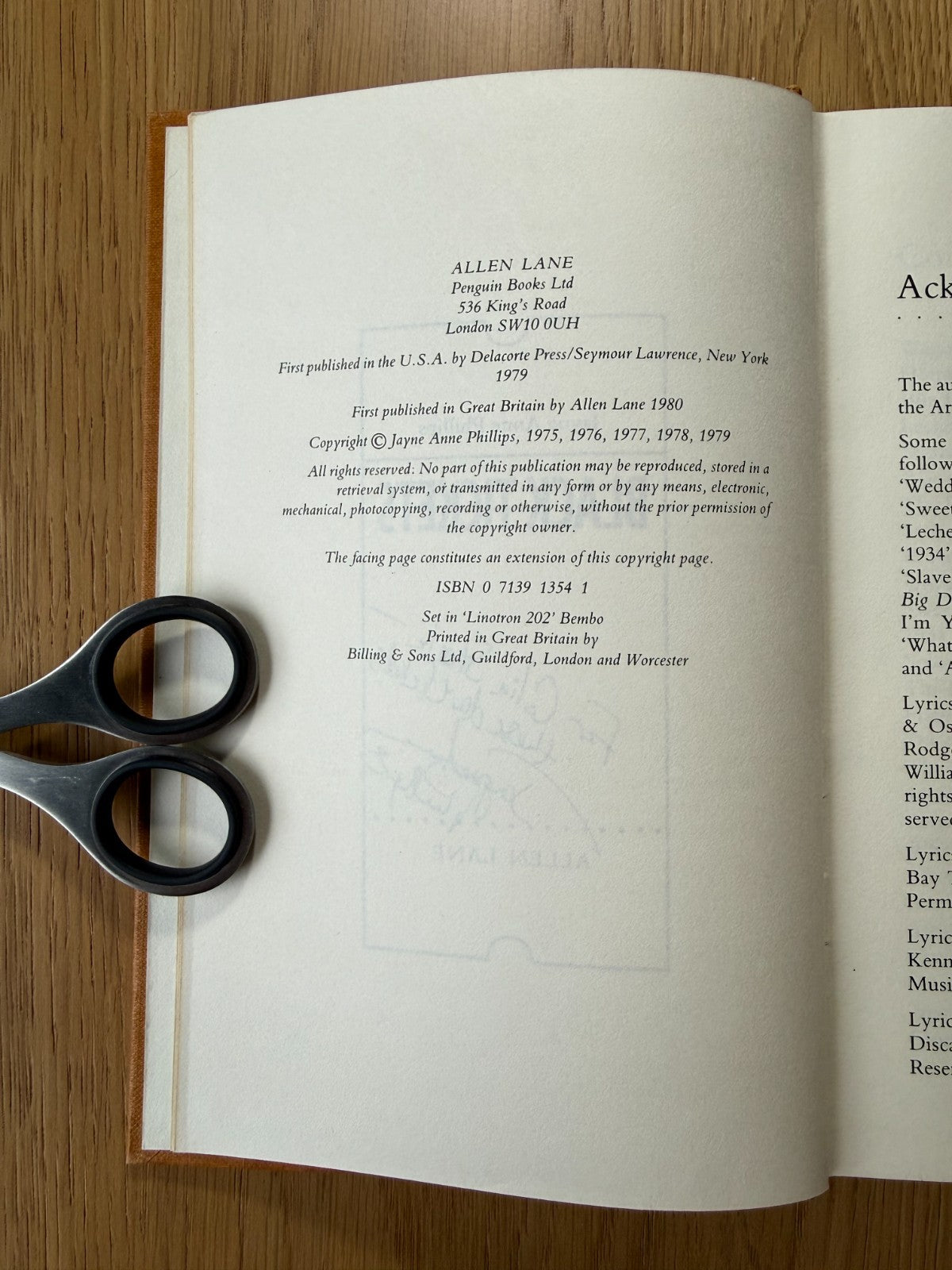 Black Tickets - Jayne Anne Phillips - UK 1st Edition, Signed (1980, Hardcover)2