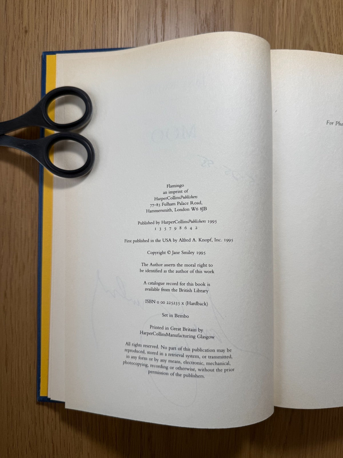 SIGNED UK 1st Edition - Moo – Jane Smiley - Hardcover (1995)4