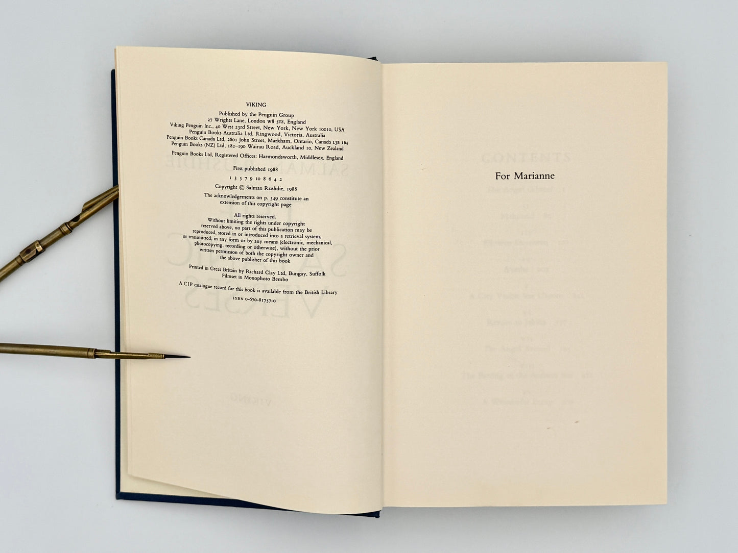 Salman Rushdie - The Satanic Verses - First UK Edition/First Printing
