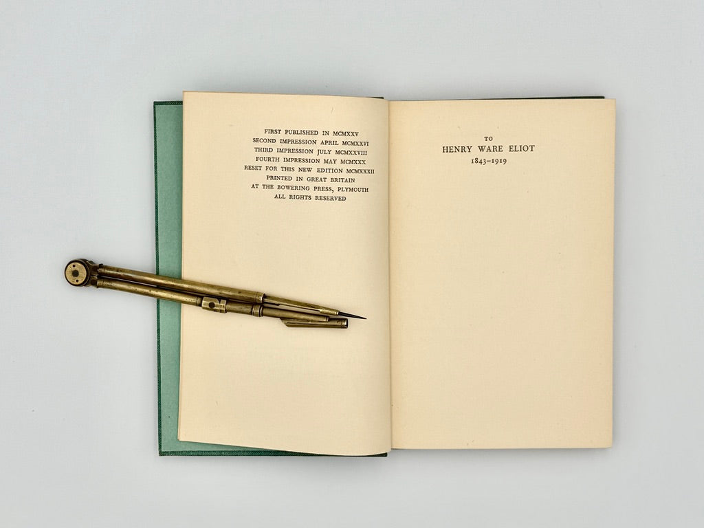 T.S. Eliot - Poems 1909-1925 - Published by Faber & Faber 1930