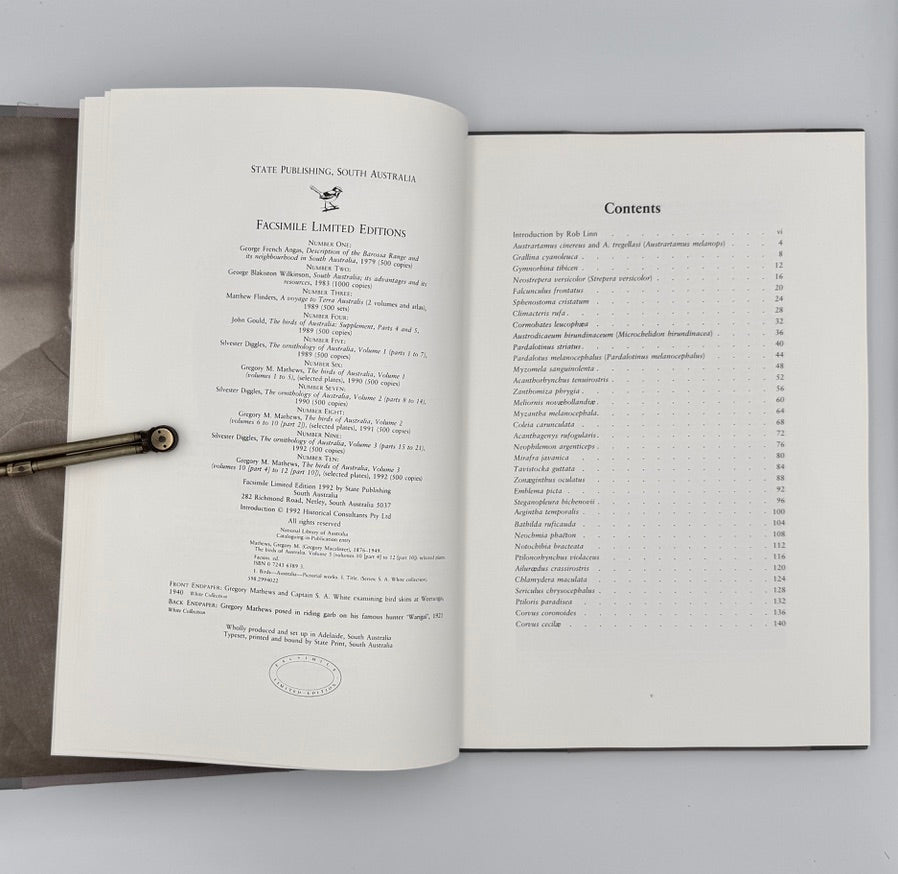 Gregory M. Mathews' - The Birds of Australia - S. A. White Collection (Number 108 of 500)