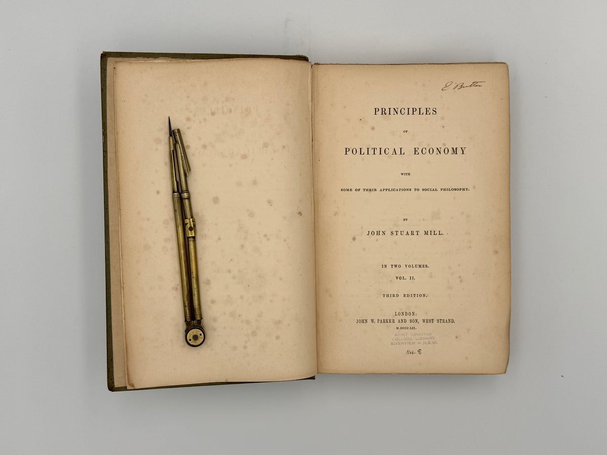 MILL, John - Stuart Principles of Political Economy (1852