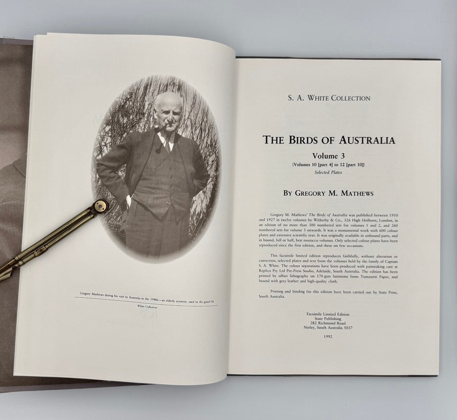 Gregory M. Mathews' - The Birds of Australia - S. A. White Collection (Number 108 of 500)