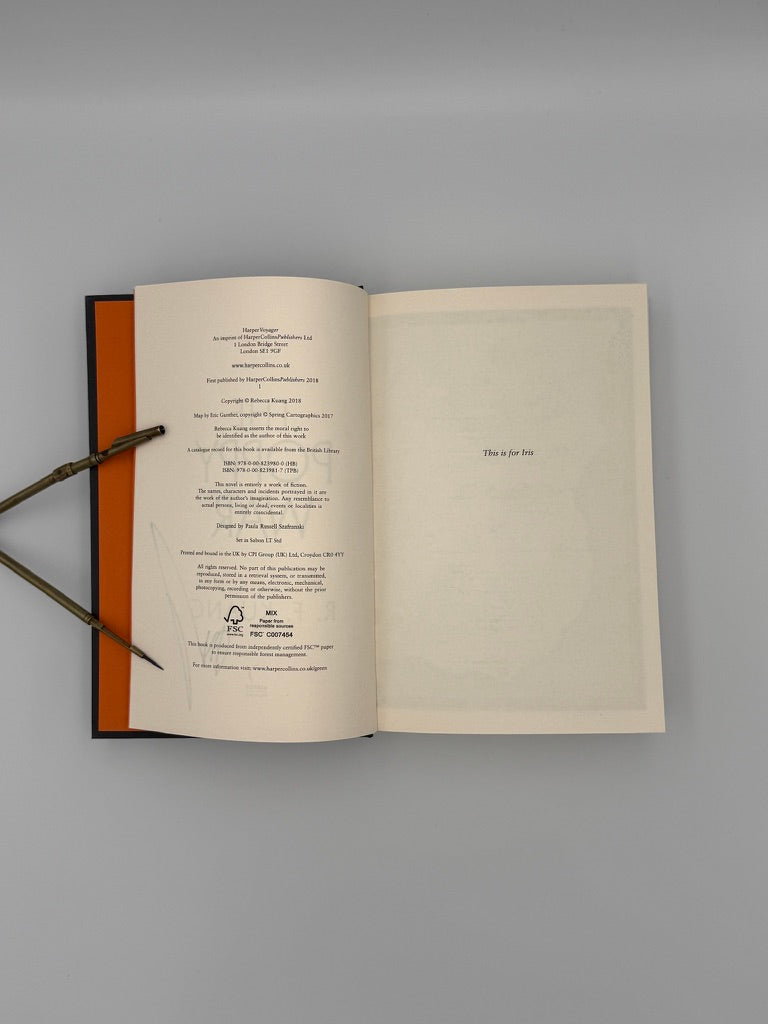 R.F. Kuang - The Poppy War - Signed UK First Edition (2018)