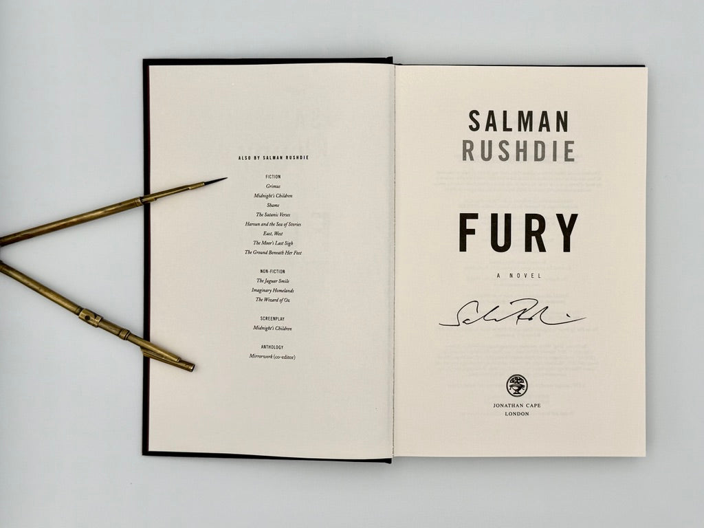 Salman Rushdie - Fury - Signed First UK Edition