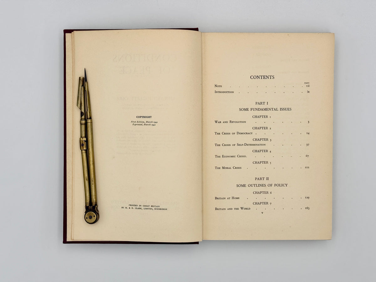 CARR, Edward Hallett - Conditions of Peace (1942)