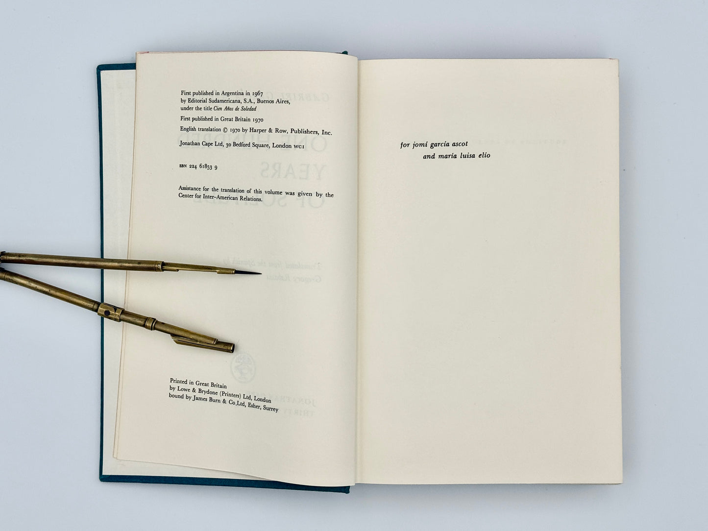 Gabriel García Márquez - One Hundred Years of Solitude - First UK Edition 1970
